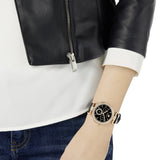 Buy Shop Swarovski Era Journey Chronograph Black Dial Black Leather Strap Watch for Women - 5295320 USA Online