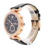 Buy Shop Swarovski Era Journey Chronograph Black Dial Black Leather Strap Watch for Women - 5295320 USA Online