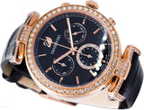 Buy Shop Swarovski Era Journey Chronograph Black Dial Black Leather Strap Watch for Women - 5295320 USA Online