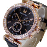 Buy Shop Swarovski Era Journey Chronograph Black Dial Black Leather Strap Watch for Women - 5295320 USA Online
