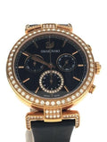 Buy Shop Swarovski Era Journey Chronograph Black Dial Black Leather Strap Watch for Women - 5295320 USA Online