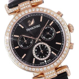 Buy Shop Swarovski Era Journey Chronograph Black Dial Black Leather Strap Watch for Women - 5295320 USA Online
