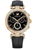 Buy Shop Swarovski Era Journey Chronograph Black Dial Black Leather Strap Watch for Women - 5295320 USA Online