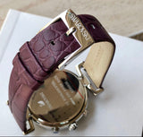 Buy Shop Swarovski Era Journey Chronograph Silver Dial Purple Leather Strap Watch for Women - 5296835 USA Online