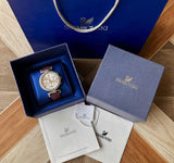 Buy Shop Swarovski Era Journey Chronograph Silver Dial Purple Leather Strap Watch for Women - 5296835 USA Online