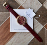 Buy Shop Swarovski Era Journey Red Dial Red Leather Strap Watch for Women - 5416701 USA Online