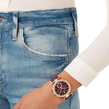 Buy Shop Swarovski Era Journey Red Dial Red Leather Strap Watch for Women - 5416701 USA Online