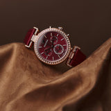 Buy Shop Swarovski Era Journey Red Dial Red Leather Strap Watch for Women - 5416701 USA Online