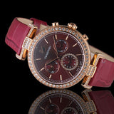 Buy Shop Swarovski Era Journey Red Dial Red Leather Strap Watch for Women - 5416701 USA Online