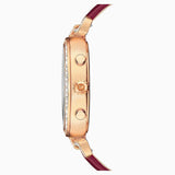 Buy Shop Swarovski Era Journey Red Dial Red Leather Strap Watch for Women - 5416701 USA Online
