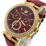 Buy Shop Swarovski Era Journey Red Dial Red Leather Strap Watch for Women - 5416701 USA Online