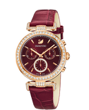 Buy Shop Swarovski Era Journey Red Dial Red Leather Strap Watch for Women - 5416701 USA Online