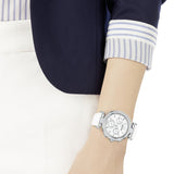 Buy Shop Swarovski Era Journey Silver Dial White Leather Strap Watch for Women - 5295346 USA Online