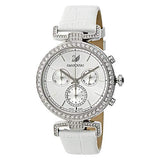 Buy Shop Swarovski Era Journey Silver Dial White Leather Strap Watch for Women - 5295346 USA Online