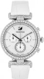 Buy Shop Swarovski Era Journey Silver Dial White Leather Strap Watch for Women - 5295346 USA Online