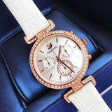 Buy Shop Swarovski Era Journey Silver Dial White Leather Strap Watch for Women - 5295369 USA Online