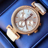 Buy Shop Swarovski Era Journey Silver Dial White Leather Strap Watch for Women - 5295369 USA Online