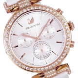 Buy Shop Swarovski Era Journey Silver Dial White Leather Strap Watch for Women - 5295369 USA Online