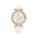 Buy Shop Swarovski Era Journey Silver Dial White Leather Strap Watch for Women - 5295369 USA Online