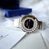 Buy Shop Swarovski Lovely Crystal Black Dial Silver Steel Strap Watch for Women - 1160305 USA Online