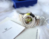 Buy Shop Swarovski Lovely Crystal Black Dial Silver Steel Strap Watch for Women - 1160305 USA Online