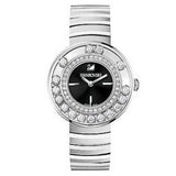 Buy Shop Swarovski Lovely Crystal Black Dial Silver Steel Strap Watch for Women - 1160305 USA Online