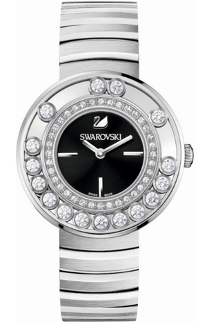 Buy Shop Swarovski Lovely Crystal Black Dial Silver Steel Strap Watch for Women - 1160305 USA Online