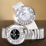 Buy Shop Swarovski Lovely Crystal Mother of Pearl Dial Silver Steel Strap Watch for Women - 1160307 USA Online