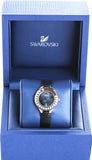 Buy Shop Swarovski Lovely Crystals Analog Black Dial Black Leather Strap Watch for Women - 5301877 USA Online
