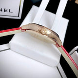 Buy Shop Swarovski Lovely Crystals Analog White Dial Red Leather Strap Watch for Women - 5297584 USA Online
