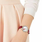 Buy Shop Swarovski Lovely Crystals Analog White Dial Red Leather Strap Watch for Women - 5297584 USA Online