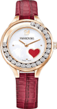 Buy Shop Swarovski Lovely Crystals Analog White Dial Red Leather Strap Watch for Women - 5297584 USA Online