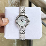 Buy Shop Swarovski Lovely Crystals Mini White Dial Silver Steel Strap Watch for Women - 5242901 USA Online