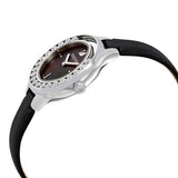 Buy Shop Swarovski Lovely Crystals Mother of Pearl Black Dial Black Leather Strap Watch for Women - 5242898 USA Online