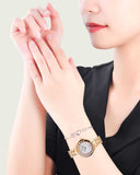 Buy Shop Swarovski Lovely Crystals Mother of Pearl Dial Rose Gold Steel Strap Watch for Women - 5261496 USA Online