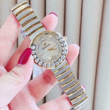 Buy Shop Swarovski Lovely Crystals Mother of Pearl Dial Two Tone Steel Strap Watch for Women - 1187022 USA Online