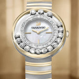 Buy Shop Swarovski Lovely Crystals Mother of Pearl Dial Two Tone Steel Strap Watch for Women - 1187022 USA Online