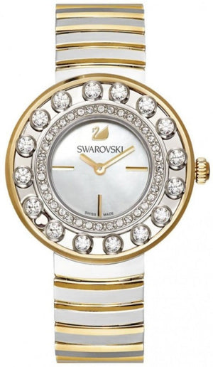 Buy Shop Swarovski Lovely Crystals Mother of Pearl Dial Two Tone Steel Strap Watch for Women - 1187022 USA Online