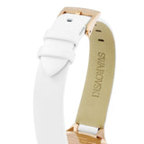 Buy Shop Swarovski Lovely Crystals Mother of Pearl Dial White Leather Strap Watch for Women - 5242904 USA Online
