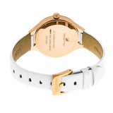 Buy Shop Swarovski Lovely Crystals Mother of Pearl Dial White Leather Strap Watch for Women - 5242904 USA Online