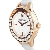 Buy Shop Swarovski Lovely Crystals Mother of Pearl Dial White Leather Strap Watch for Women - 5242904 USA Online