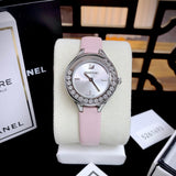 Buy Shop Swarovski Lovely Crystals Silver Dial Pink Leather Strap Watch for Women - 5261493 USA Online