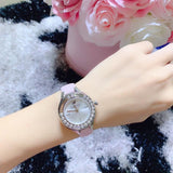 Buy Shop Swarovski Lovely Crystals Silver Dial Pink Leather Strap Watch for Women - 5261493 USA Online