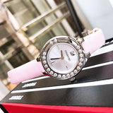 Buy Shop Swarovski Lovely Crystals Silver Dial Pink Leather Strap Watch for Women - 5261493 USA Online