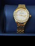 Buy Shop Swarovski Lovely Crystals White Dial Gold Steel Strap Watch for Women - 5242895 USA Online