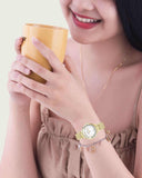Buy Shop Swarovski Lovely Crystals White Dial Gold Steel Strap Watch for Women - 5242895 USA Online