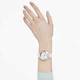 Buy Shop Swarovski Octea Chrono Crystals White Dial White Leather Strap Watch for Women - 5671150 USA Online