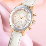 Buy Shop Swarovski Octea Chrono Crystals White Dial White Leather Strap Watch for Women - 5671150 USA Online