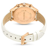 Swarovski Octea Chrono Crystals White Dial White Leather Strap Watch for Women - 5671150