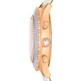 Buy Shop Swarovski Octea Chrono Crystals White Dial White Leather Strap Watch for Women - 5671150 USA Online